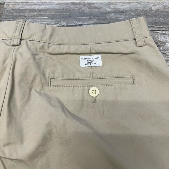 Vineyard Vines Shorts Beige Mens 33 Golf Chino Links Flat Front Casual Preppy - Picture 5 of 11